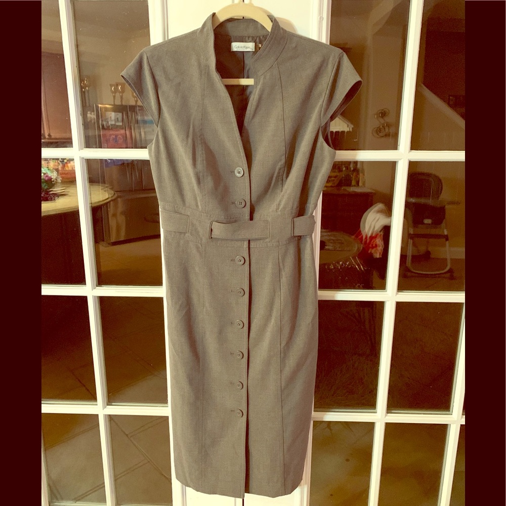 Calvin Klein: Gray Business Dress